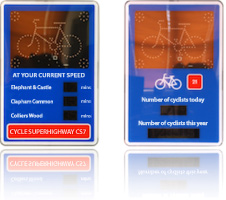 Display panels for the London Cycle route - developed by Consultantnet