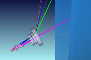 optical front end design for a fundus camera using a wide-angle lens and elliptical reflector